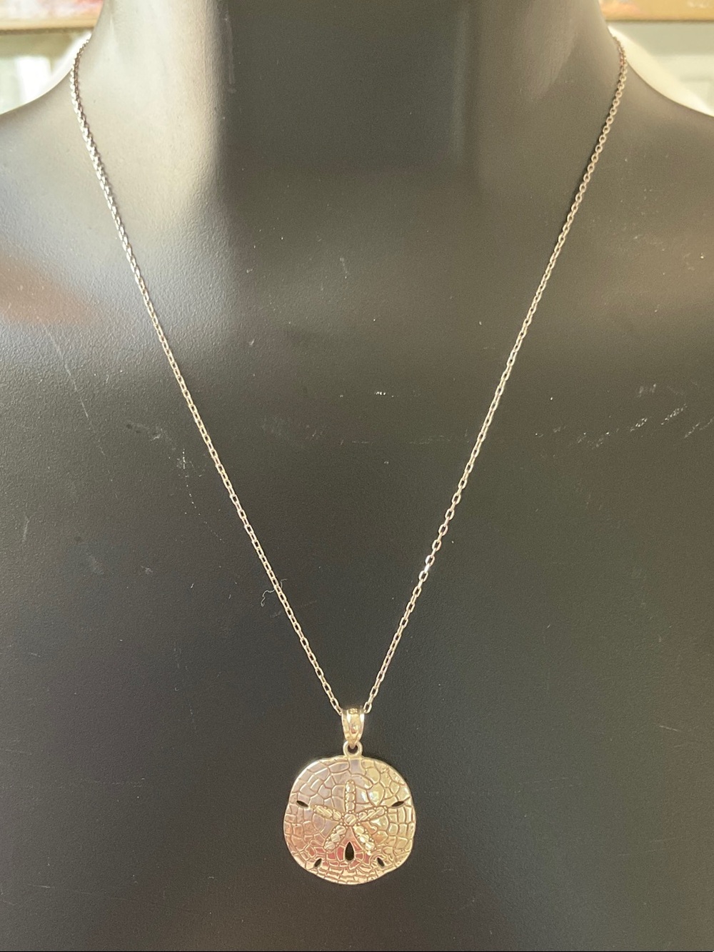 Sterling Silver Sand Dollar Pendant Necklace - Elegant Beach Charm